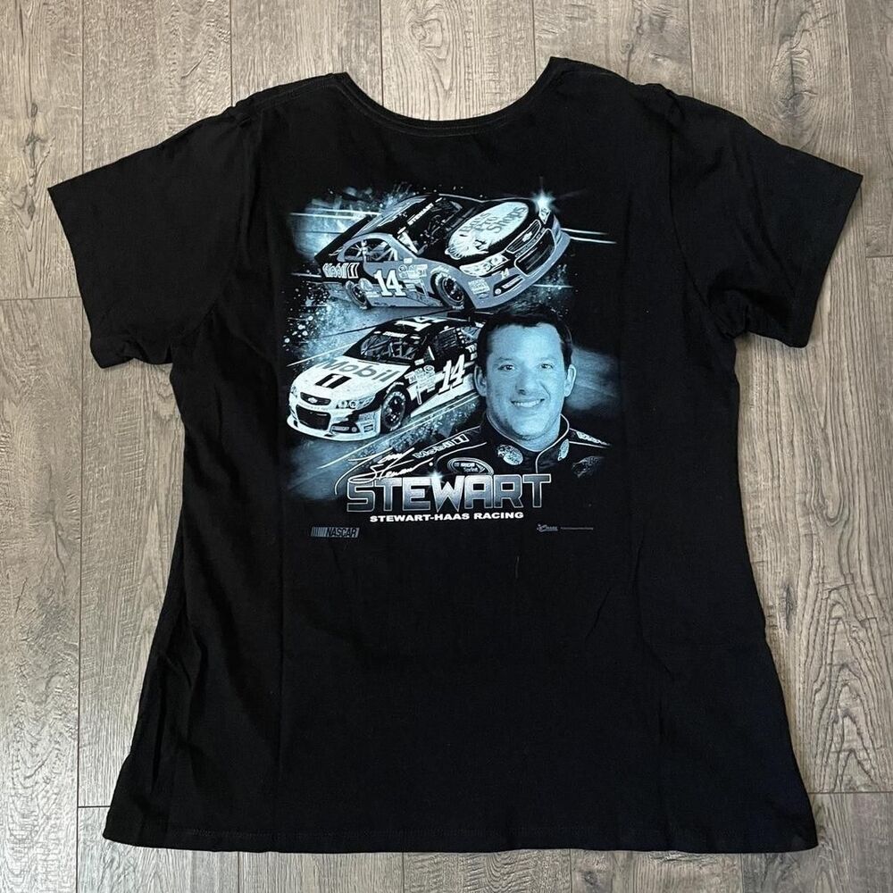 Chase Authentics Womens Size 2XL Tony Stewart Nascar T-Shirt Black